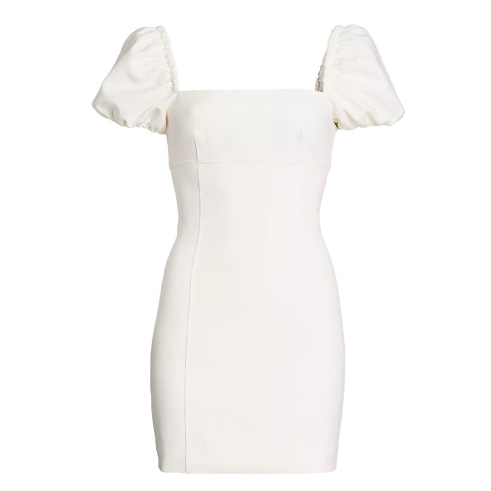 Cinq A Sept Havana Puff Sleeves Mini Dress